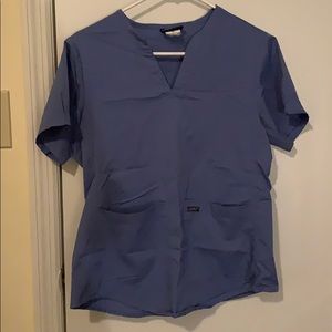 Veil blue scrub top